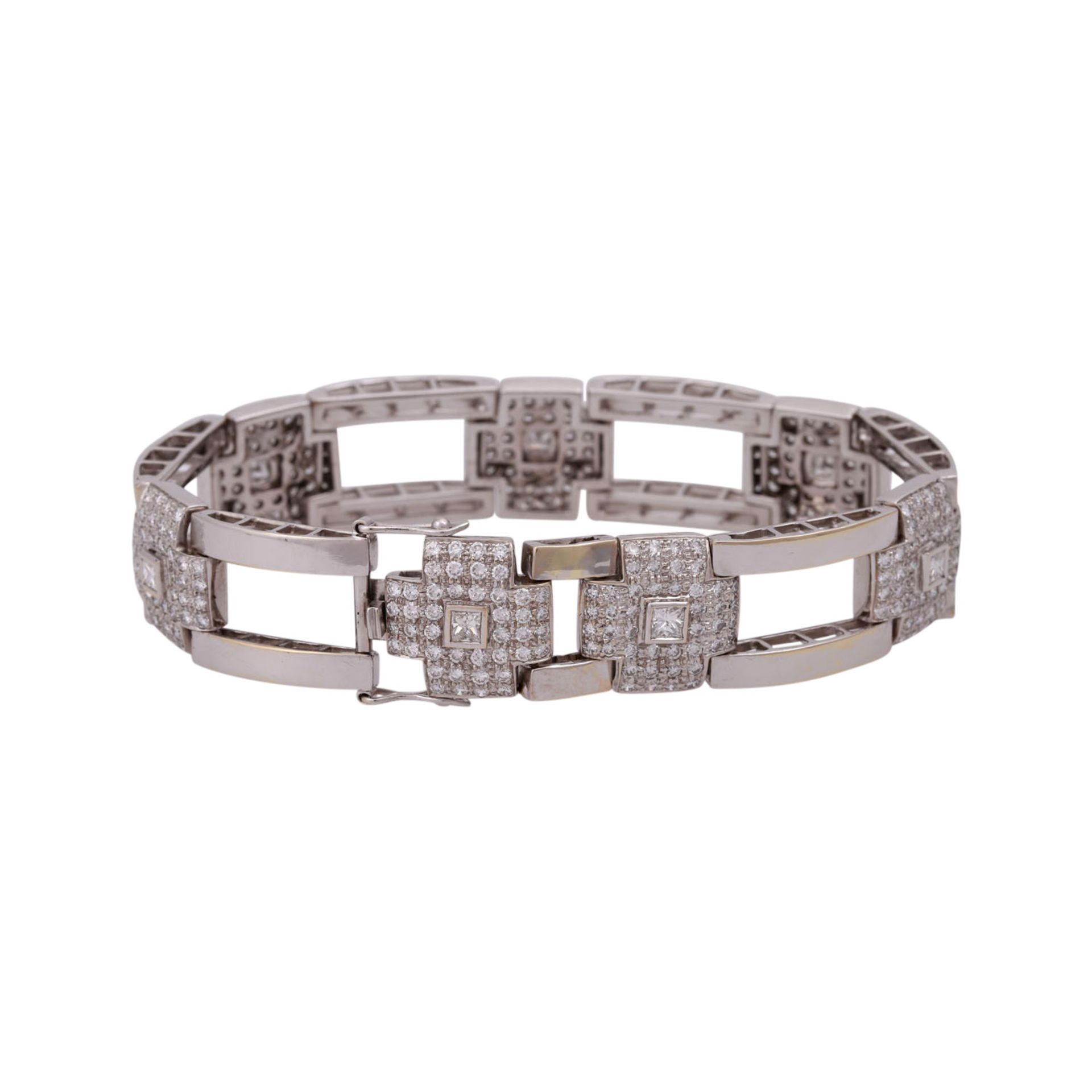 Armband mit 7 Diamanten im Prinzessschliff, zus. ca. 0,85 ct - Bild 2 aus 6