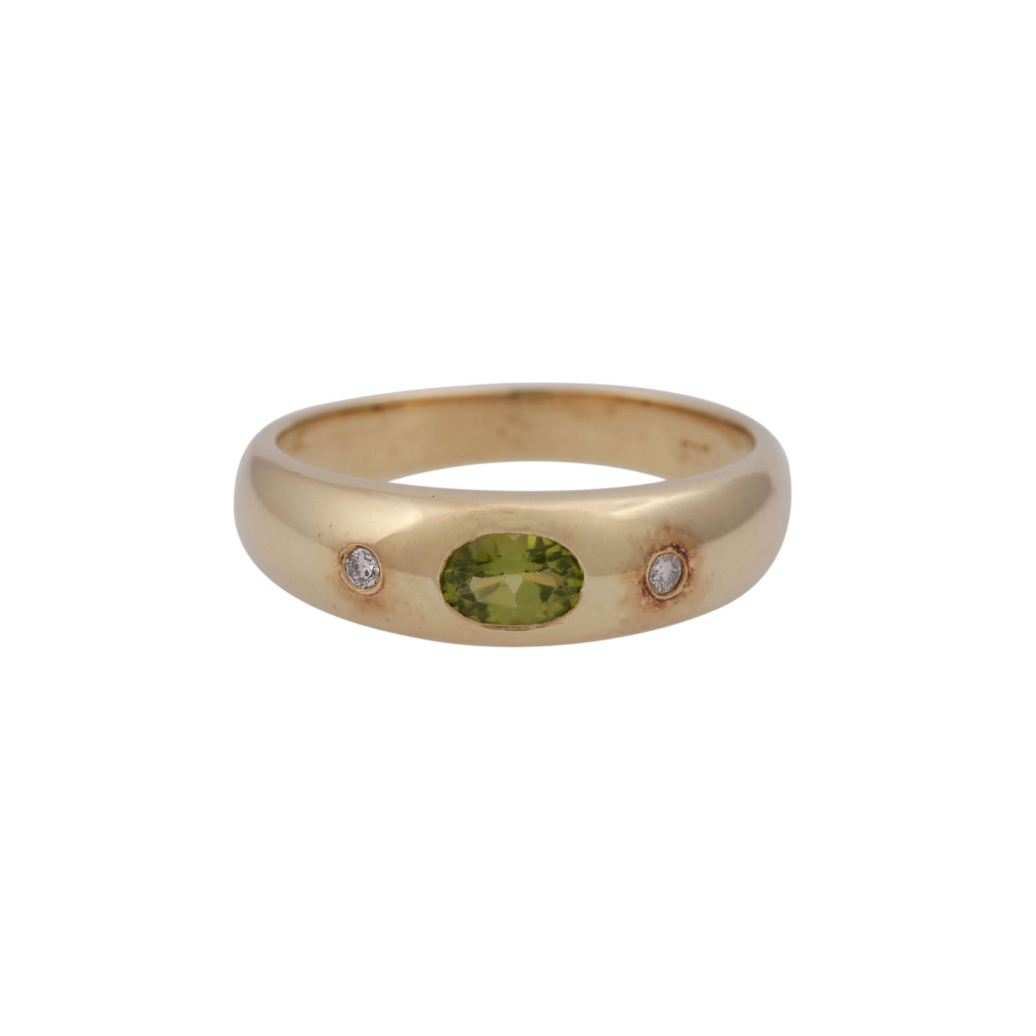 Ring mit Peridot und 2 Brillanten