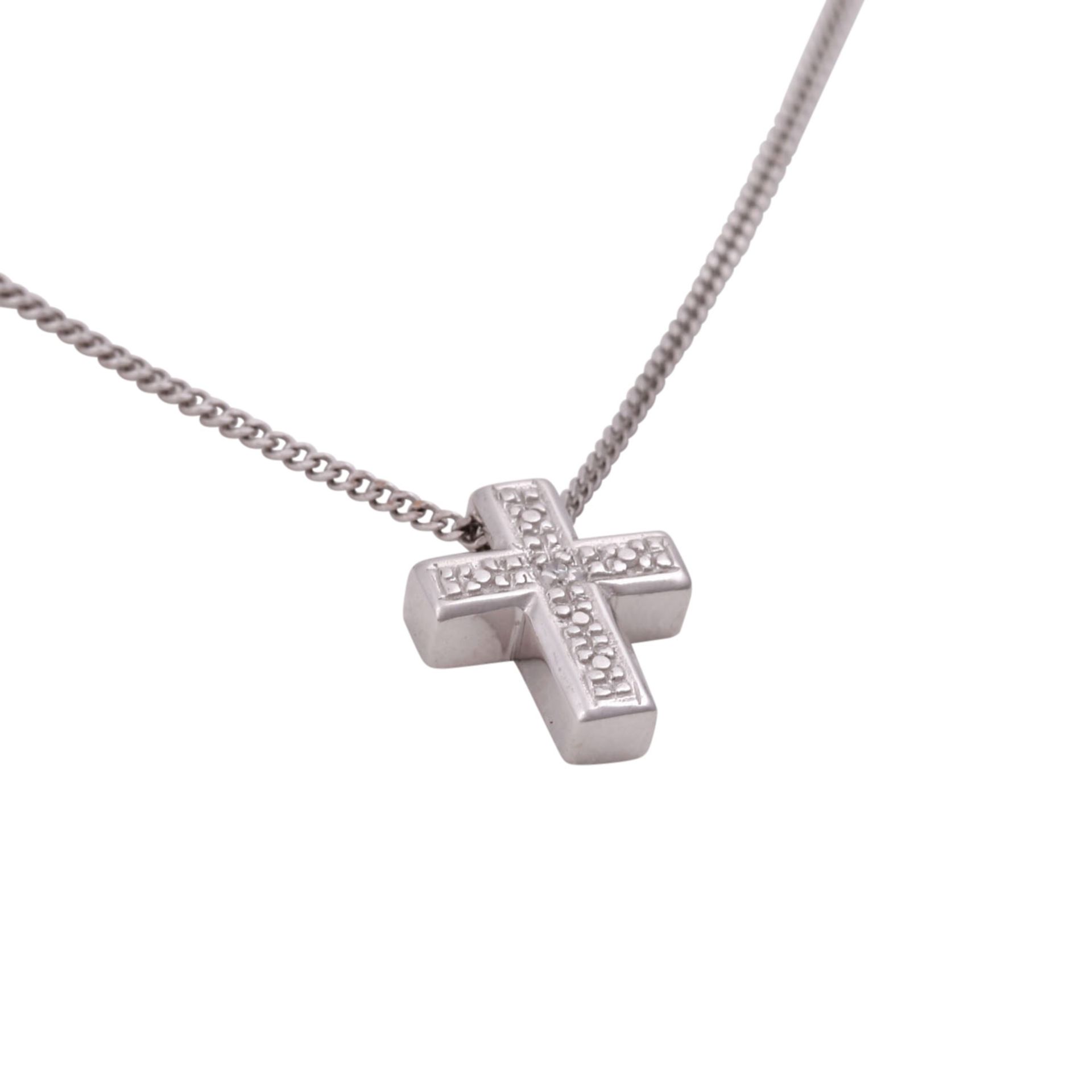 Kleines Kreuz mit Diamant - Bild 3 aus 4