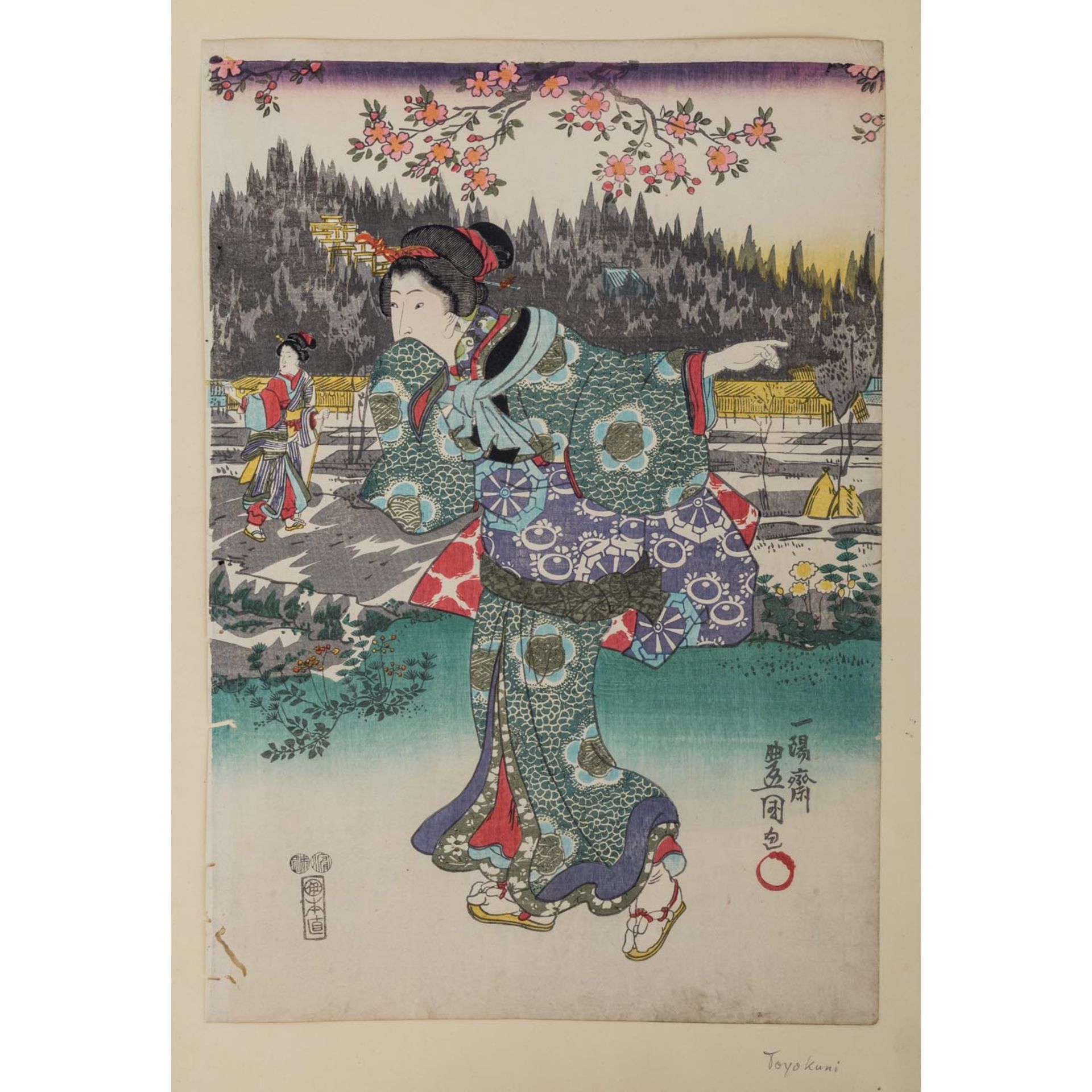 Neun Farbholzschnitte, JAPAN von UTAGAWA TOYOKUNI (1769-1825). - Bild 6 aus 11