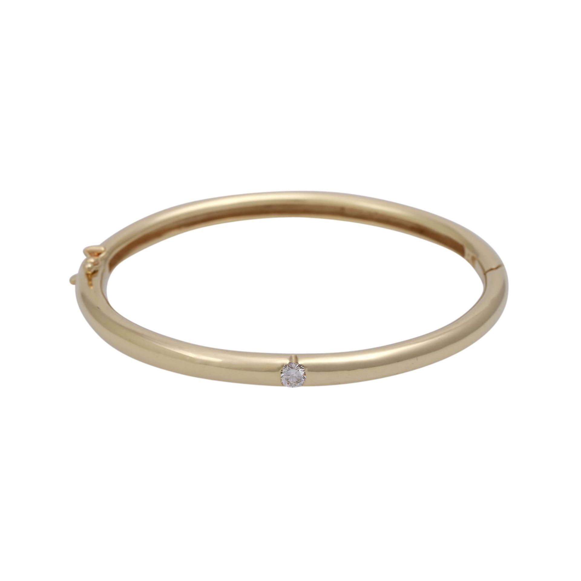 Armreif mit Brillant ca. 0,21 ct,