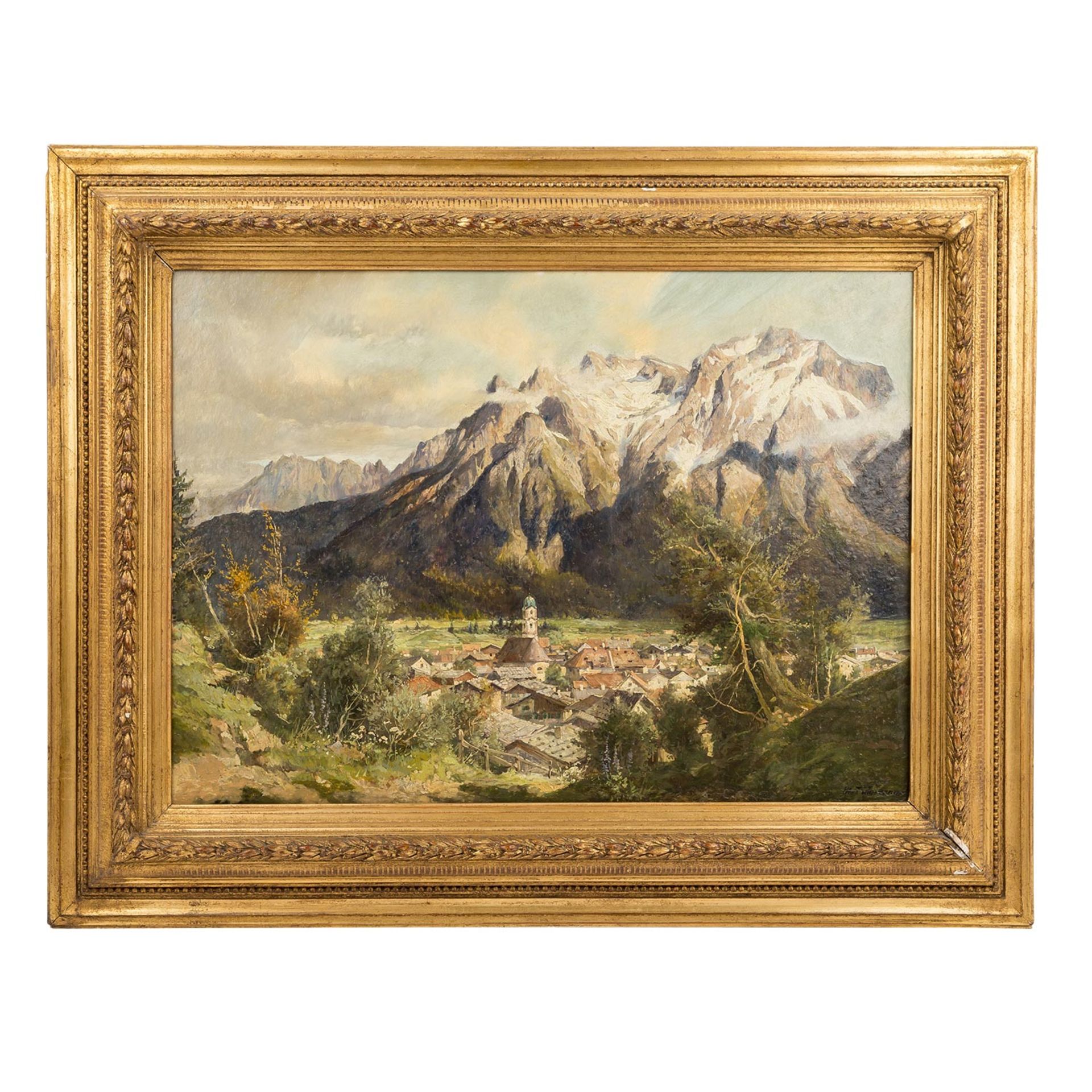 FURHRMANN, Max, wohl Max I (1860-1908), "Mittenwald mit Karwendel",u.re. signiert 'M. Fuhrmann', - Image 2 of 5