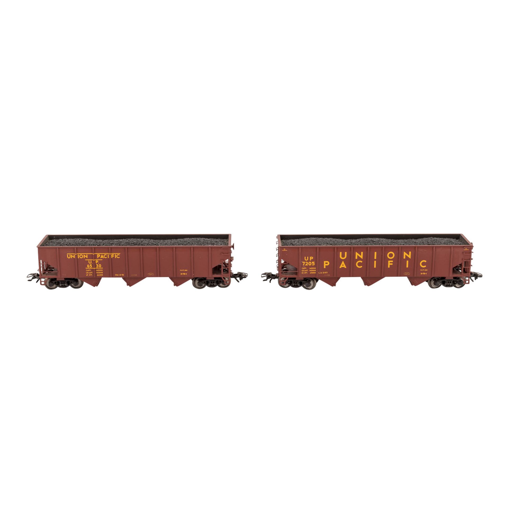 MÄRKLIN 2 "Hopper Car Sets", Spur H 0,bestehend aus "45800" und "45801" mit jeweils 4 US-Güterwagen, - Bild 2 aus 3