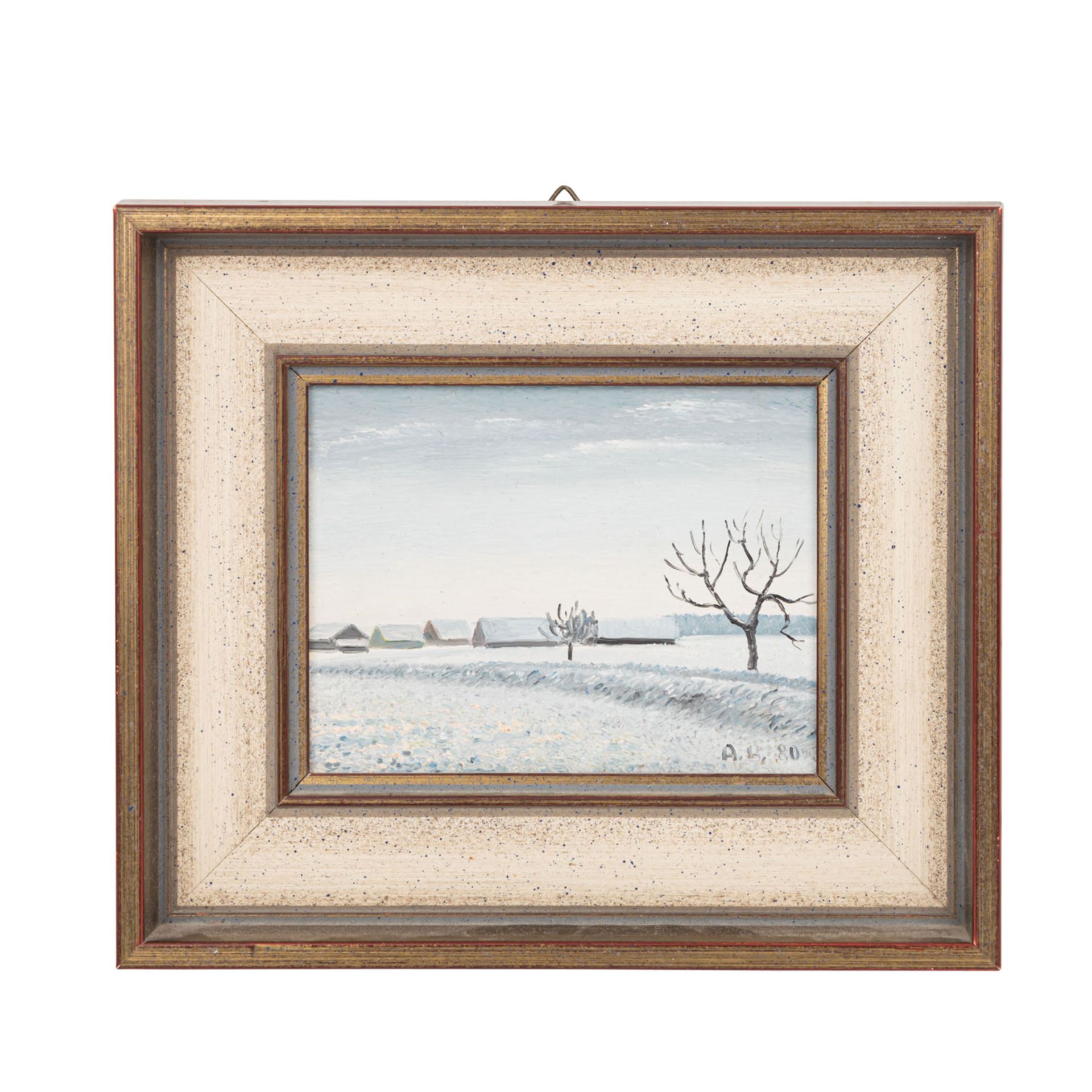 BRAUN, A. (Künstler u. Pfarrer in Immenried, 2. Hälfte 20. Jh.), "Winterlandschaft",u.re. monogr. - Image 2 of 4