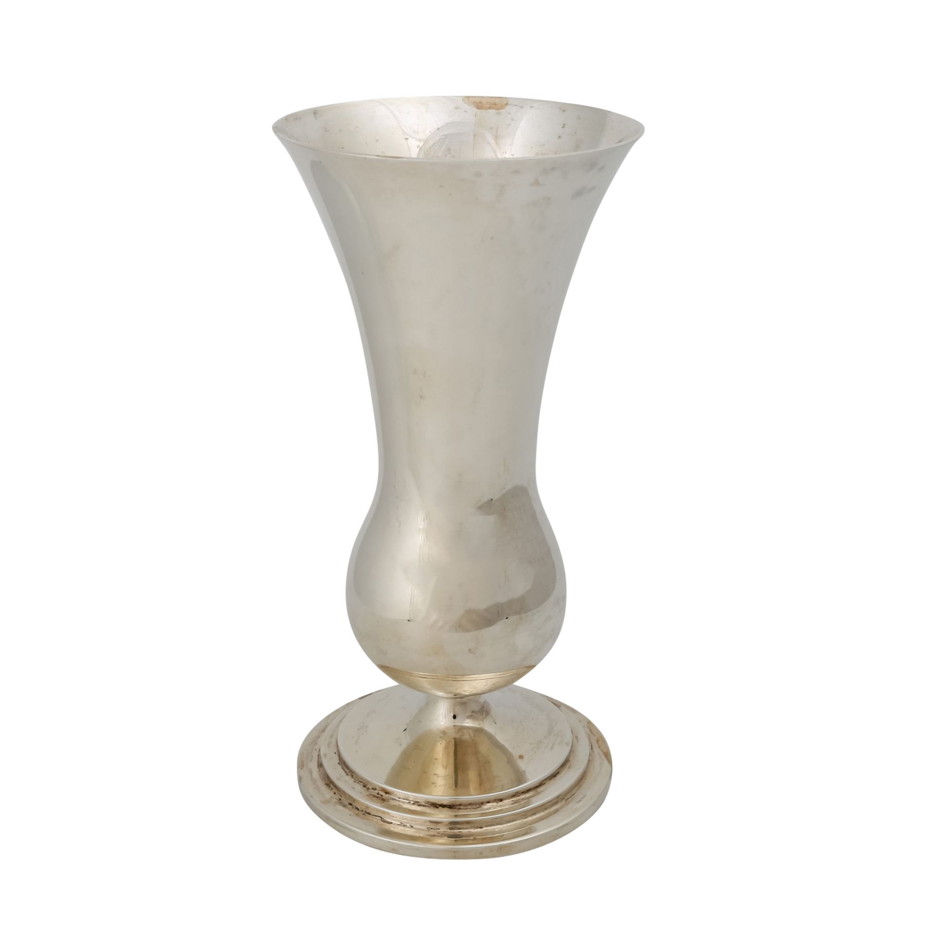 WILKENS & SÖHNE Vase, 20. Jh.runder Stand, getreppt, balusterartige Form, Marken: MZ, Halbmond, - Bild 3 aus 5