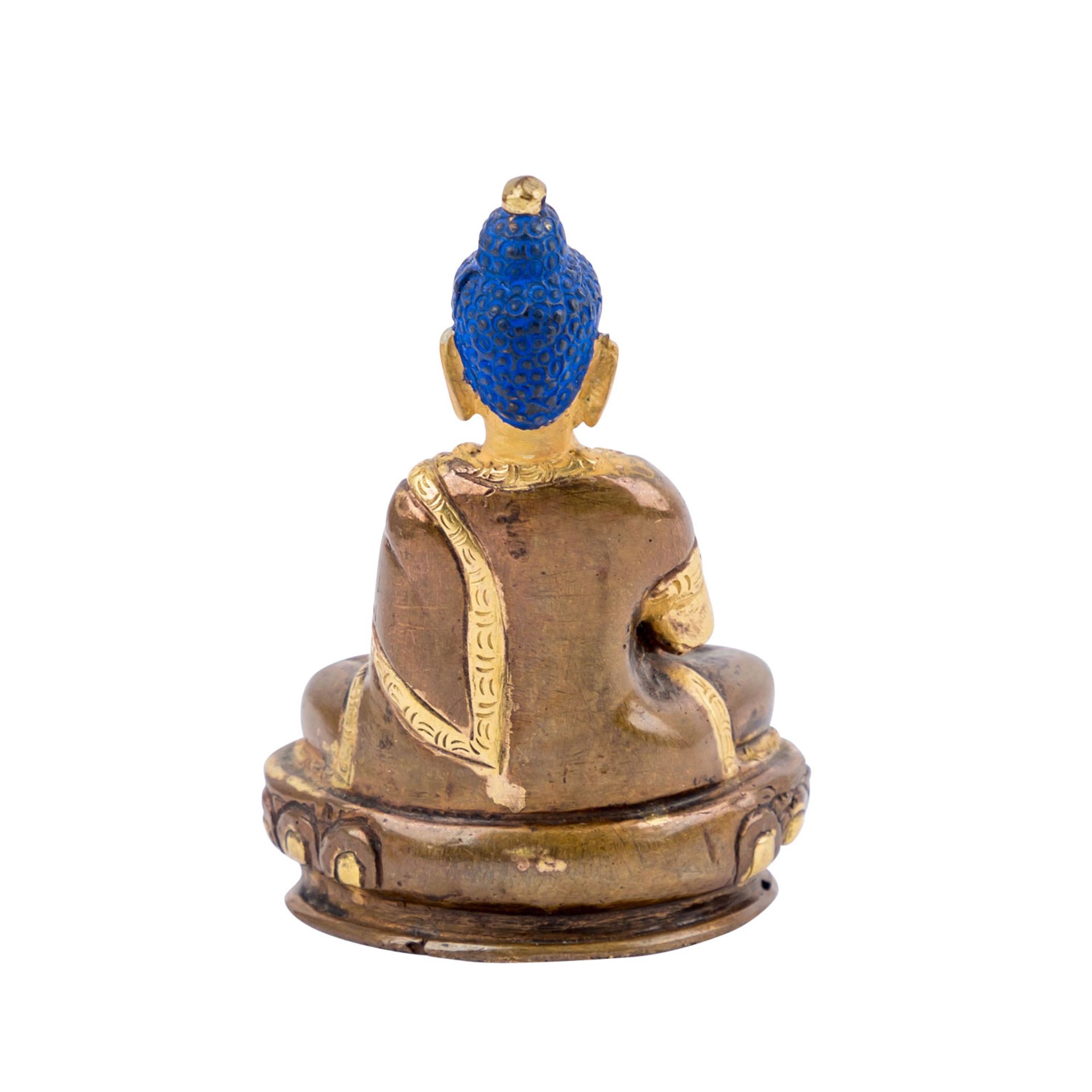 Buddha Amitayus aus Bronze. SINOTIBETISCH, 19./20. Jh..in vajrasana auf einem Lotosthron sitzend. - Bild 3 aus 5