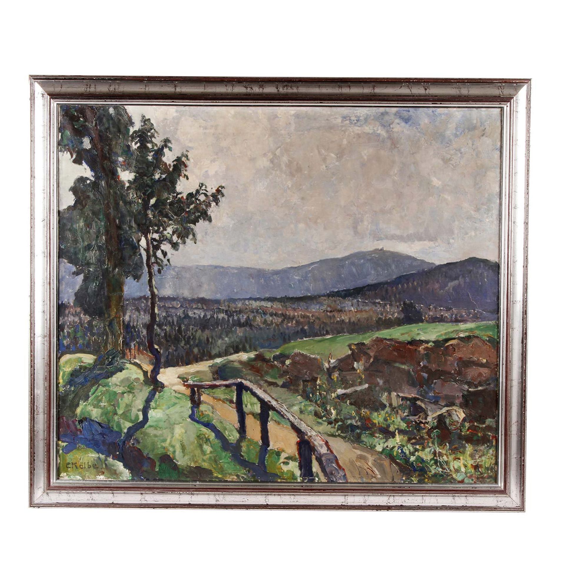 KOLBE, ERNST (Marienwerder 1876-1945 Rathenow), "Auf einer Hochebene im Gebirge",sommerliche - Image 2 of 4