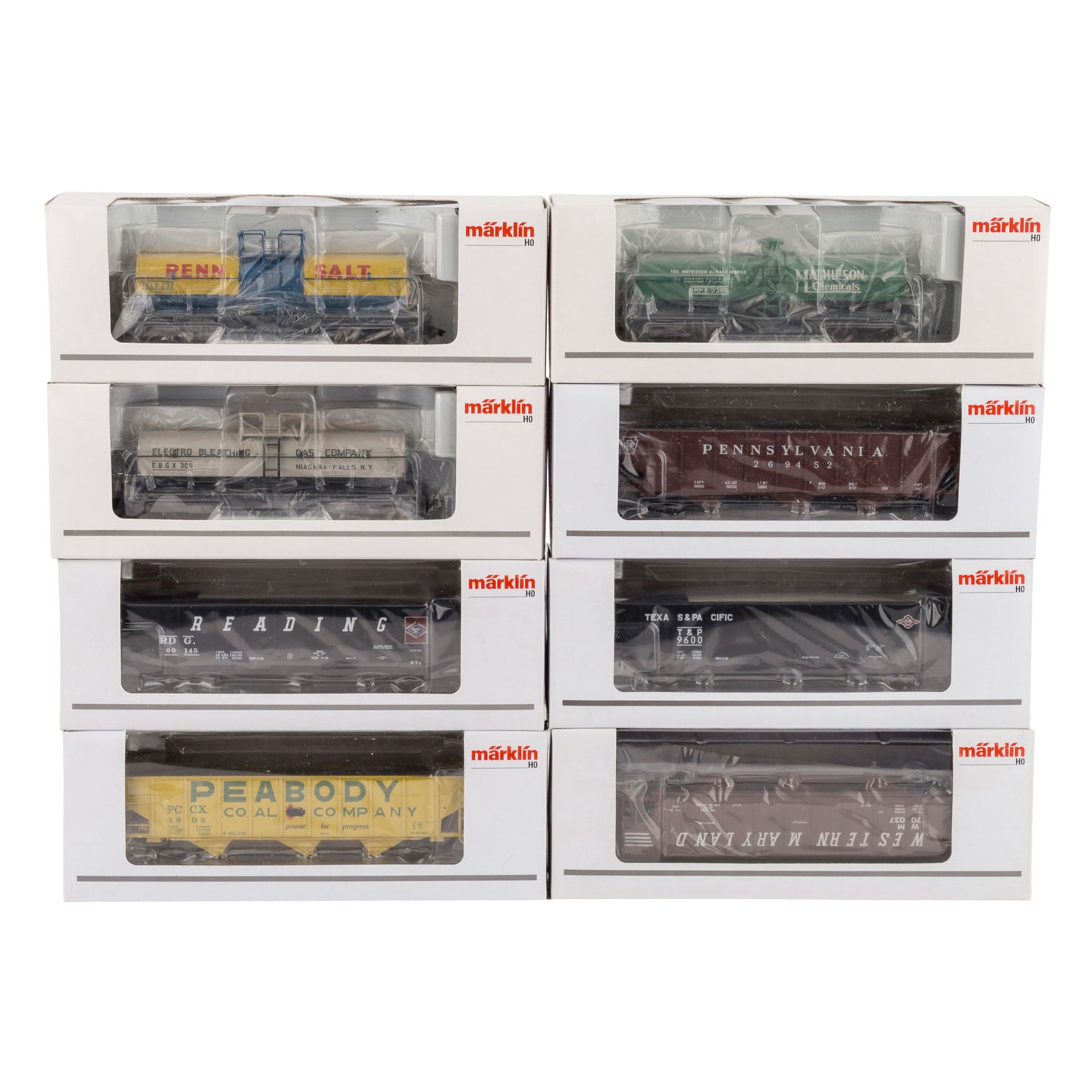 MÄRKLIN Konvolut von 2 US- Wagensets, Spur H 0,bestehend aus Set mit 5 Hopper Cars "45654" und Set - Bild 2 aus 2