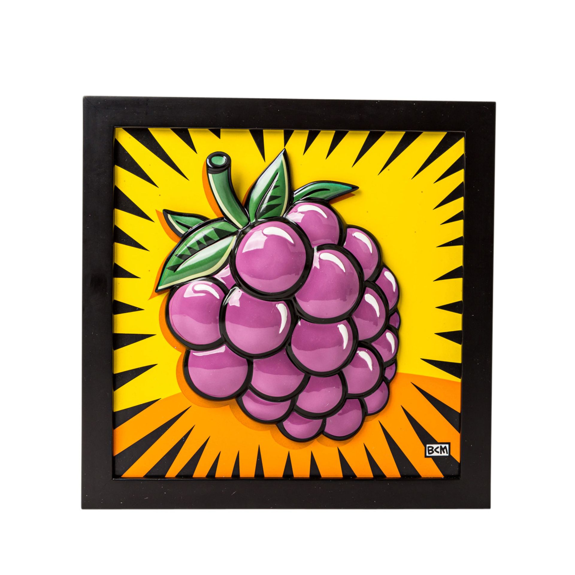 GOEBEL Wandbild 'Raspberry', 21. Jh..ARTIS ORBIS, Entwurf von Burton Morris, ca. 34x34cm, gerahmt.