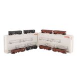 MÄRKLIN 2 "Hopper Car Sets", Spur H 0,bestehend aus "45800" und "45801" mit jeweils 4 US-Güterwagen,