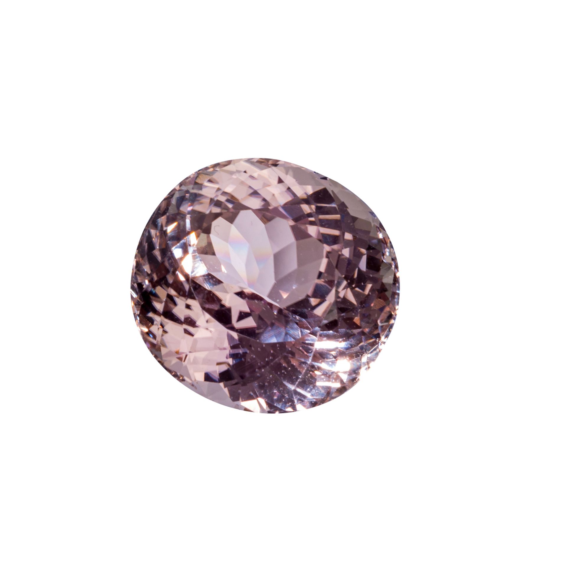 Loser Kunzit, 48,74 ct.,21,9x20,8x15,4mm, brombeerfarben, oval facetiert. Loose kunzite, 48,74 - Bild 3 aus 4