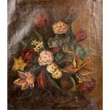 MALER/IN 18./19. Jh., "Stillleben mit Blumenbouquet in Vase",