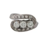 Ring mit 3 Brillanten, zus. ca. 0.85 ct,