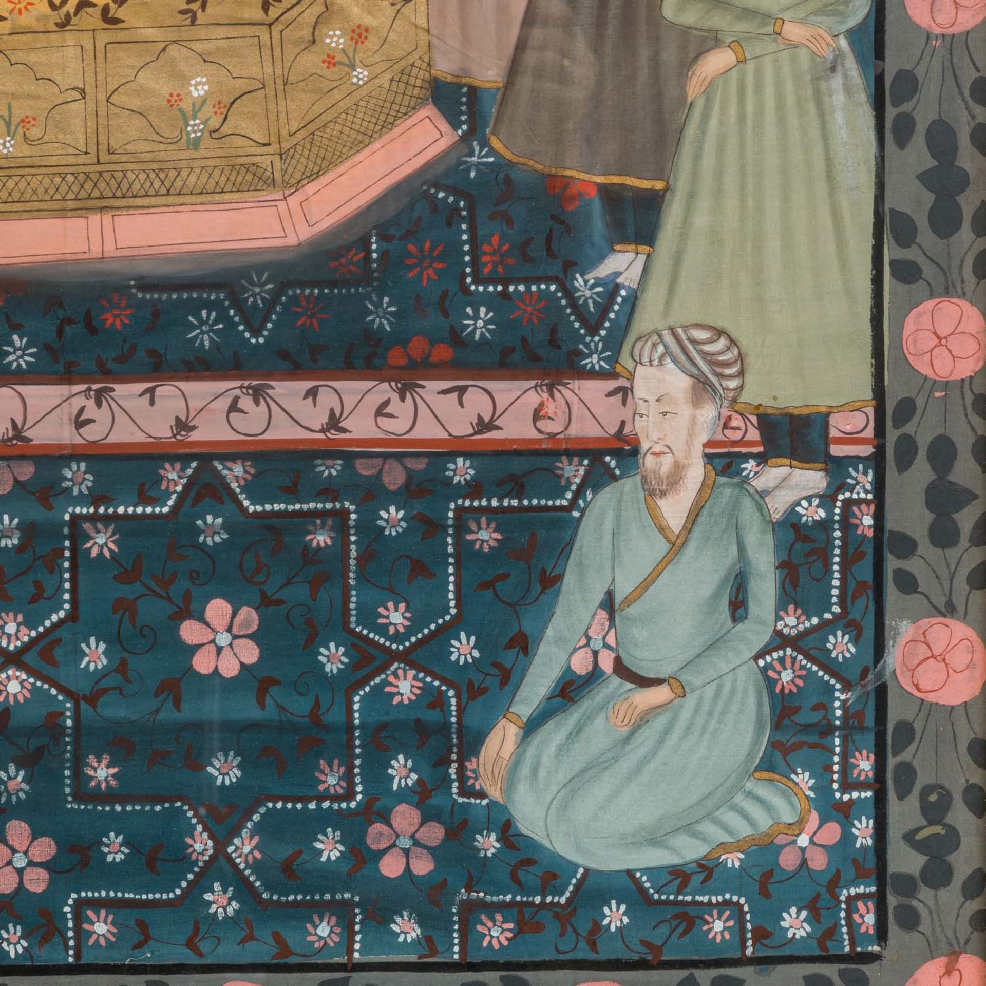 Große Seidenmalerei im osmanischen Stil. - Bild 4 aus 5