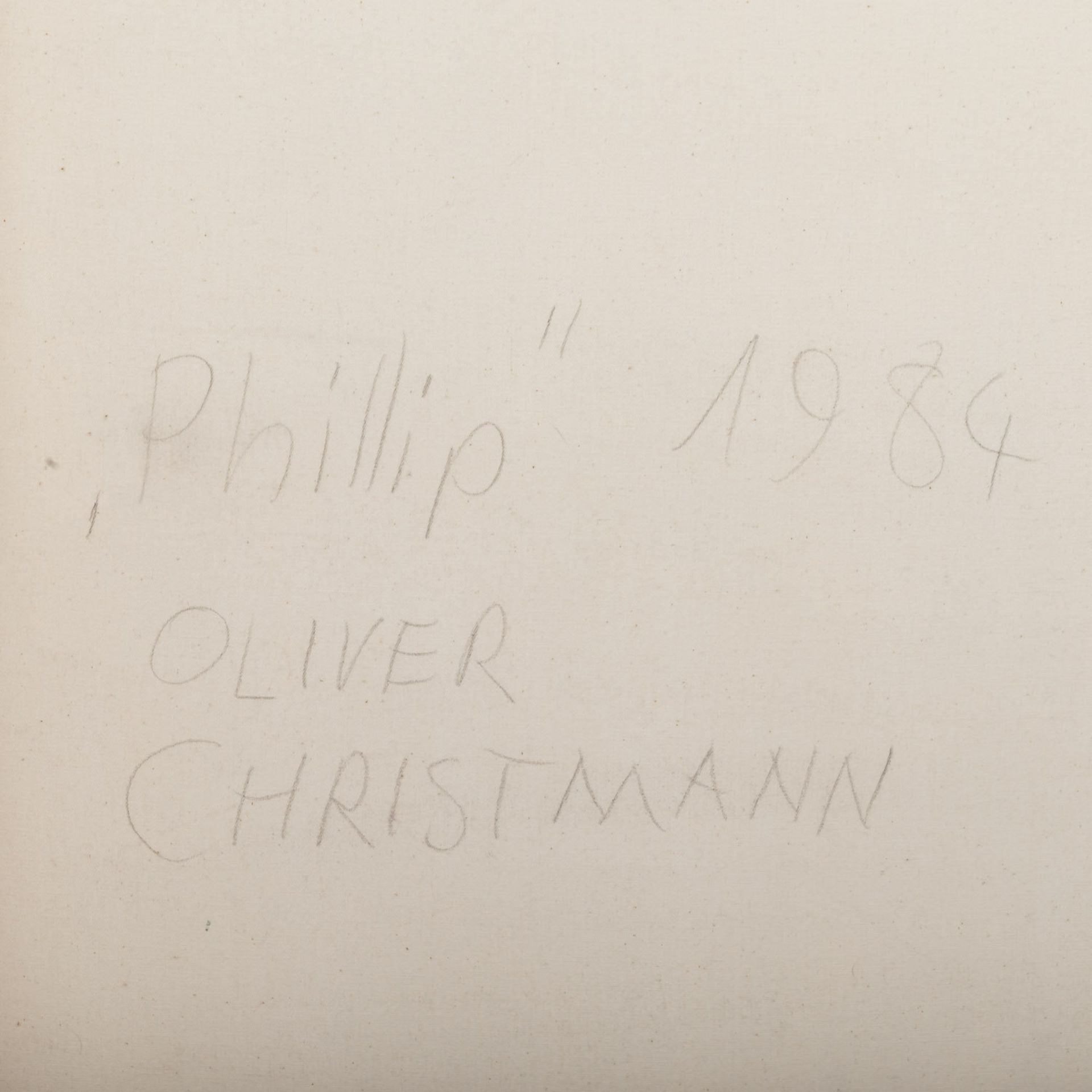 CHRISTMANN, OLIVER (geb. 1960 Heilbronn), "Phillip", 1984, - Image 4 of 4