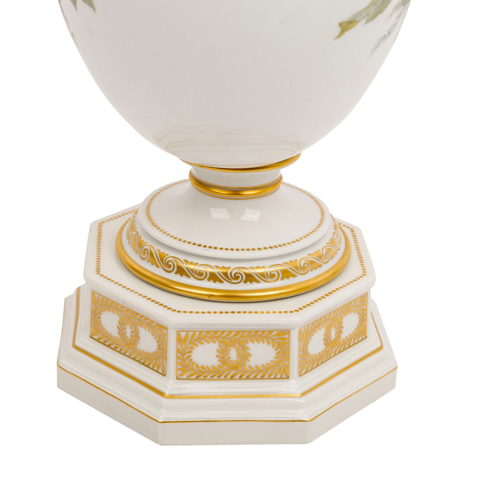 KPM "Vase mit Weichmalerei" 1913Berlin, Porzellan, polychromer Aufglasurdekor, reliefierte - Bild 6 aus 9