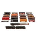 ATHEARN/BACHMANN Konvolut Diesellok und 20 Güterwagen, Spur H 0,Artikel sind Unikate und in dieser