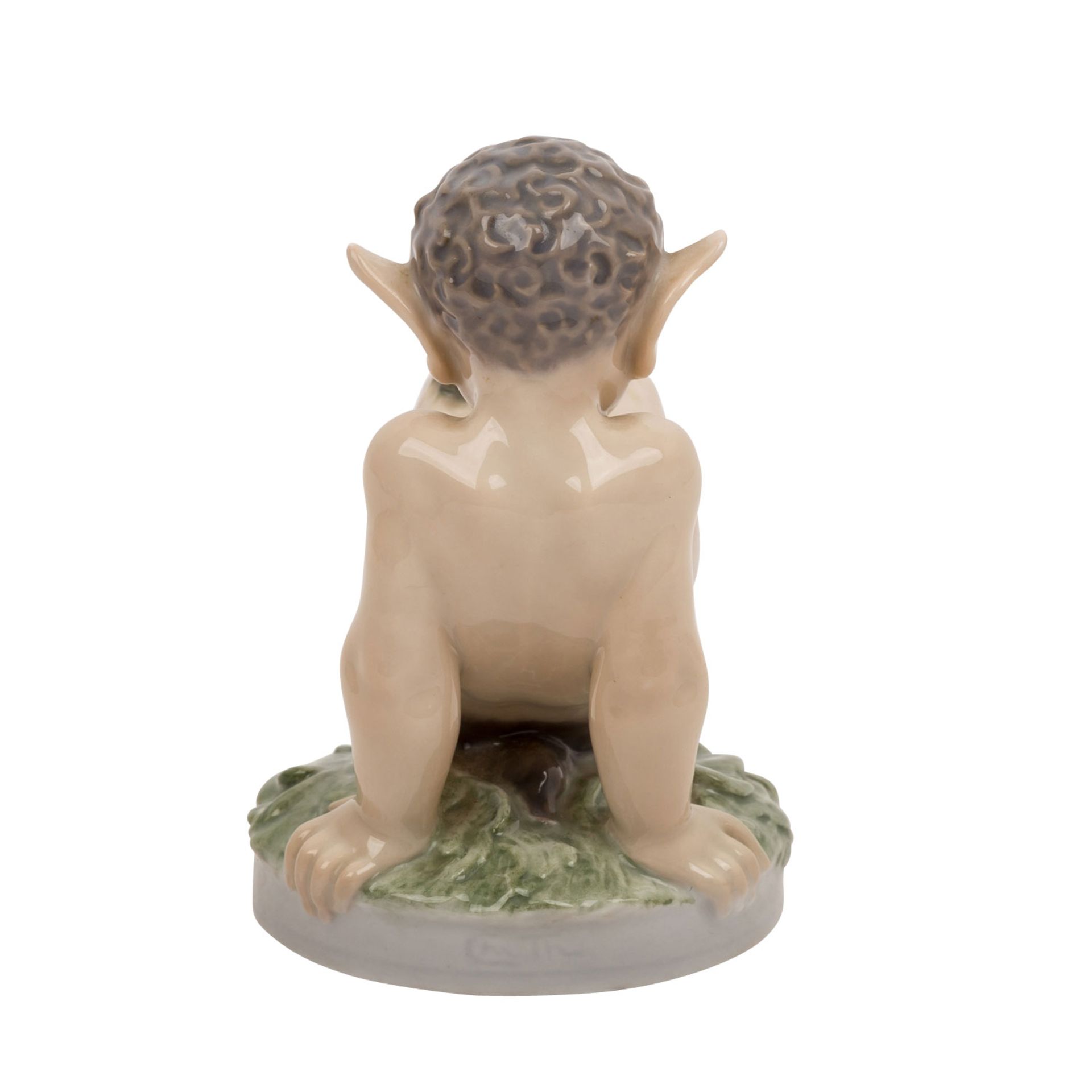 ROYAL COPENHAGEN, Porzellanfigur „Faun mit Frosch“1957, nach Entwurf von Christian Thomsen, - Image 4 of 6