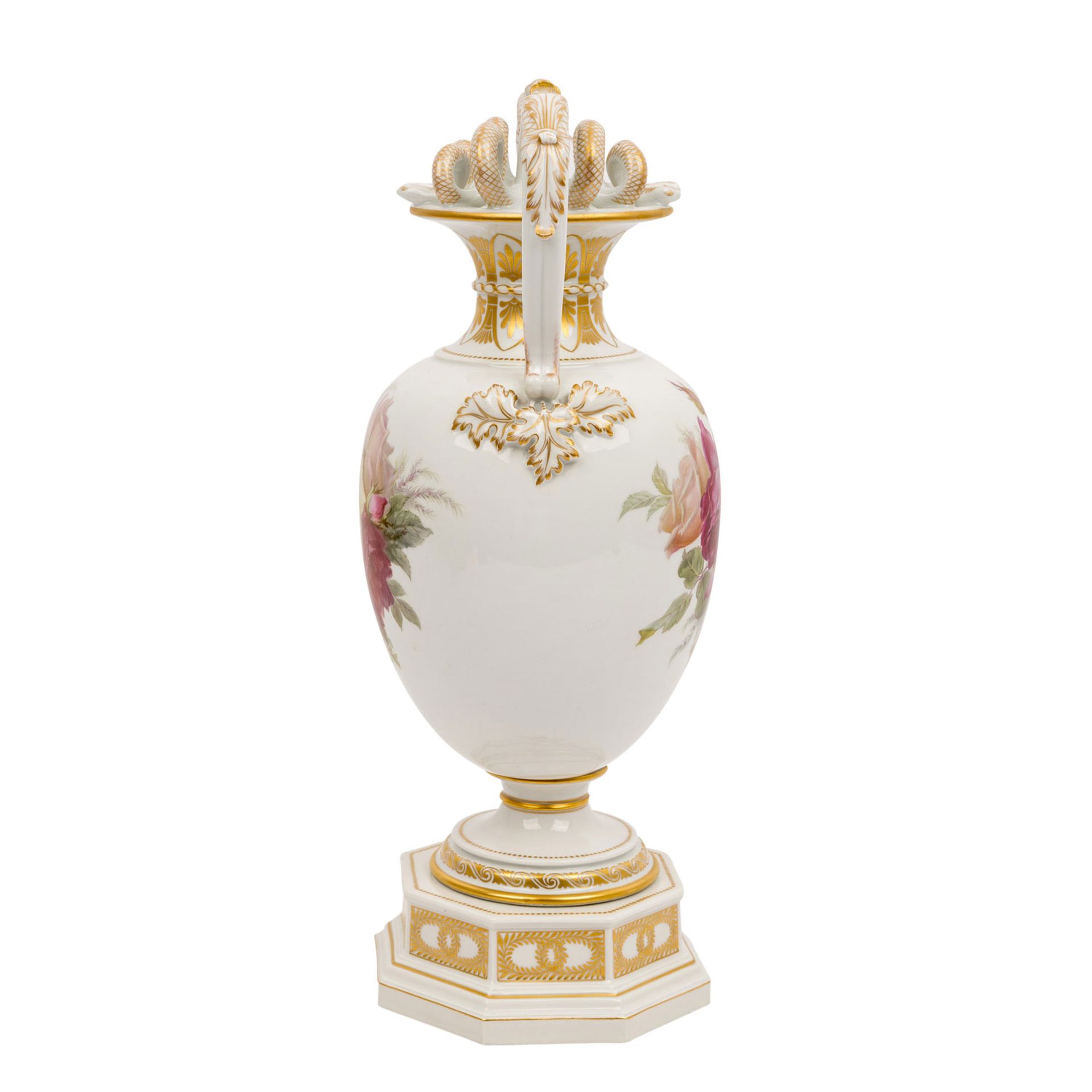 KPM "Vase mit Weichmalerei" 1913Berlin, Porzellan, polychromer Aufglasurdekor, reliefierte - Bild 5 aus 9