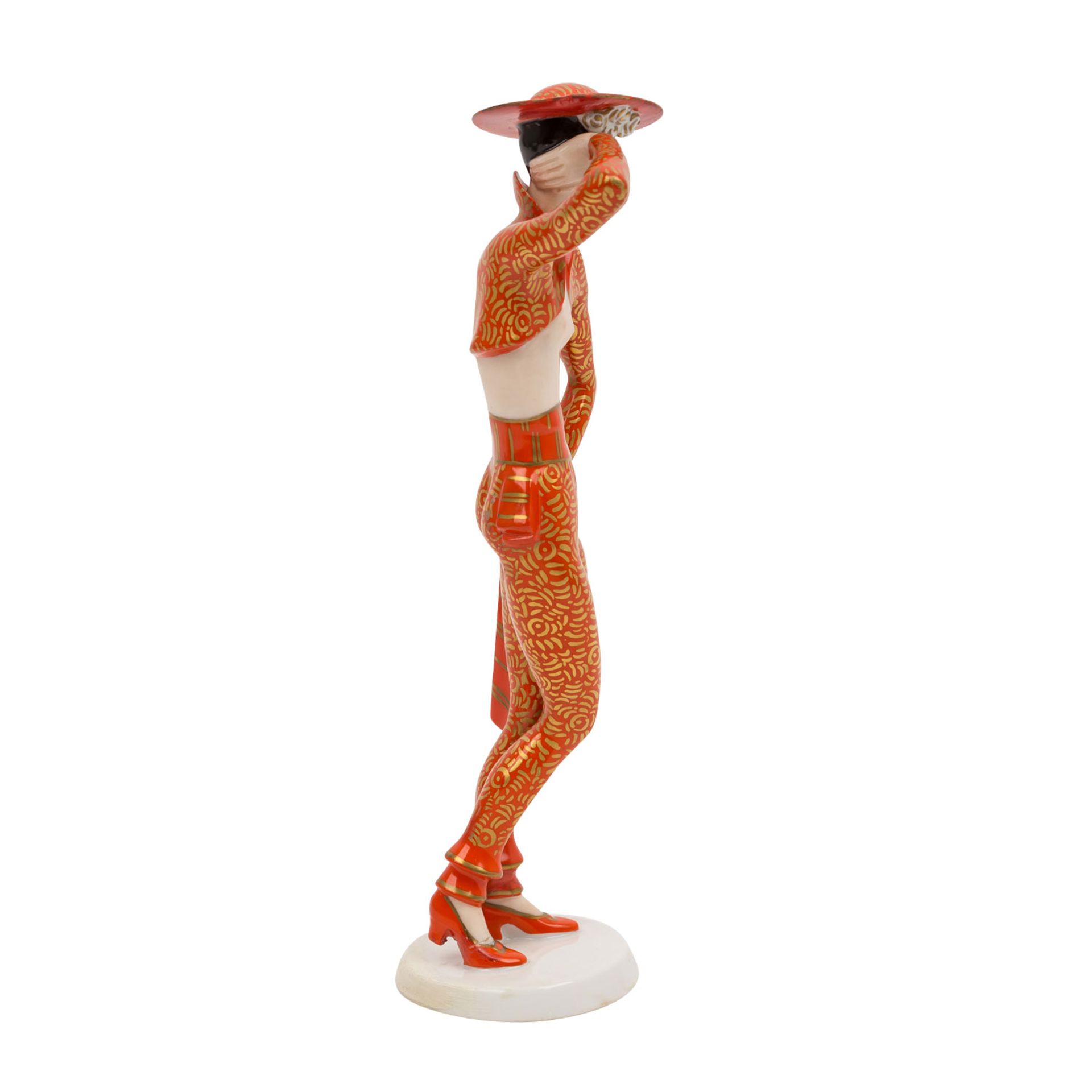 ROSENTHAL, Art déco Porzellanfigur „Carmen“Um 1940, Entwurf Wolfgang Schwartzkopff (1928), junge - Bild 4 aus 7