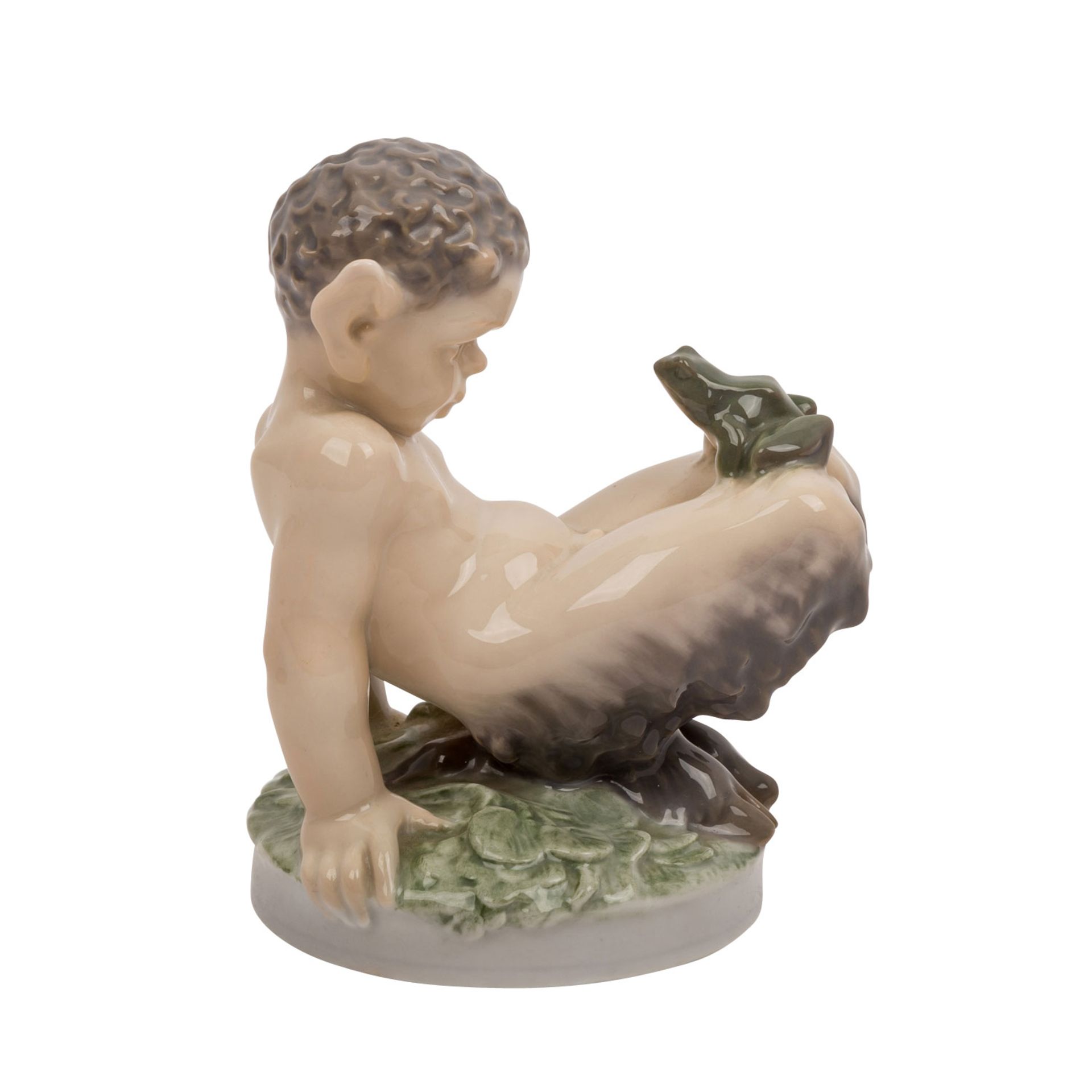 ROYAL COPENHAGEN, Porzellanfigur „Faun mit Frosch“1957, nach Entwurf von Christian Thomsen, - Image 5 of 6