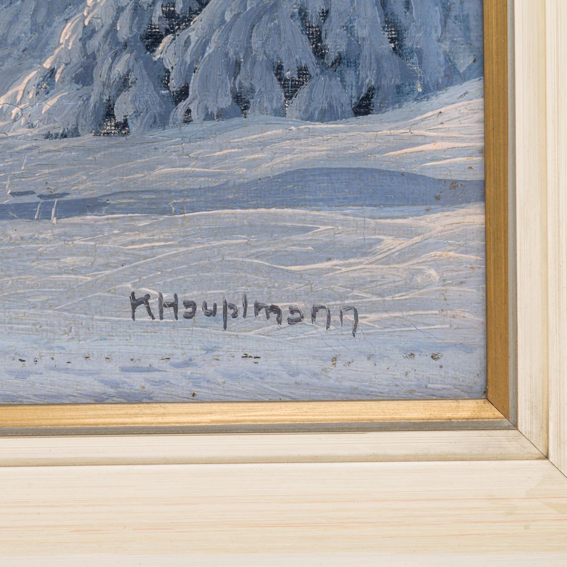 HAUPTMANN, KARL (1880-1947), "Verschneite Tannen im Schwarzwald", - Bild 3 aus 4