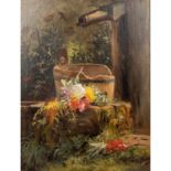 PETERS, ANNA (Mannheim 1843-1926 Stuttgart), 'Blumen am Gartenbrunnen',
