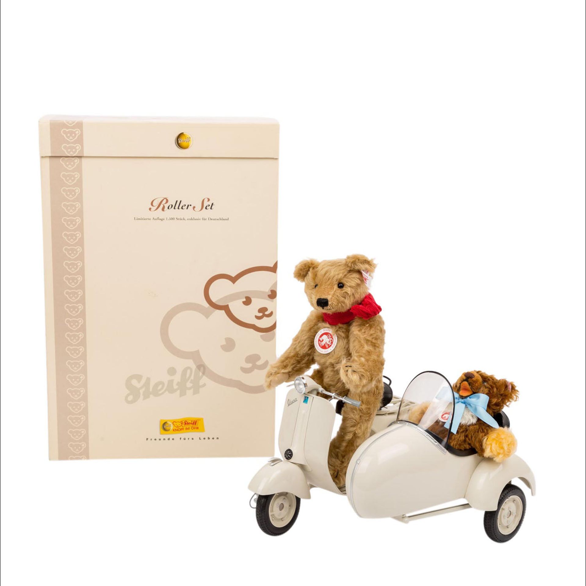 STEIFF Roller-Set mit zwei Teddys, limitierte Edition von 2005, - Bild 5 aus 5