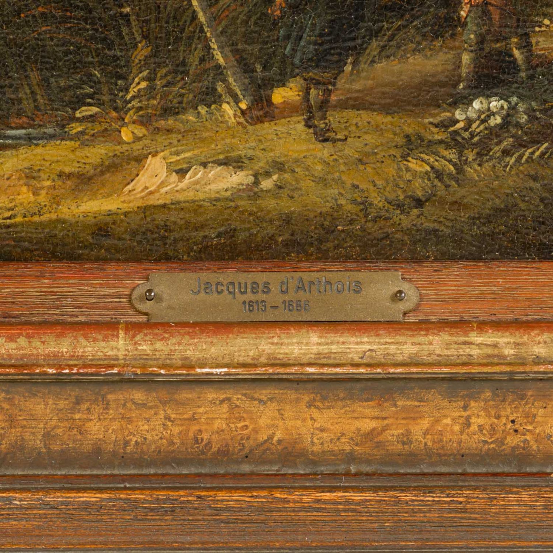 ARTHOIS, Jacques de, ATTRIBUIERT (1613-1686, Maler in Brüssel), "Wanderer in Flusslandschaft",am - Image 3 of 6