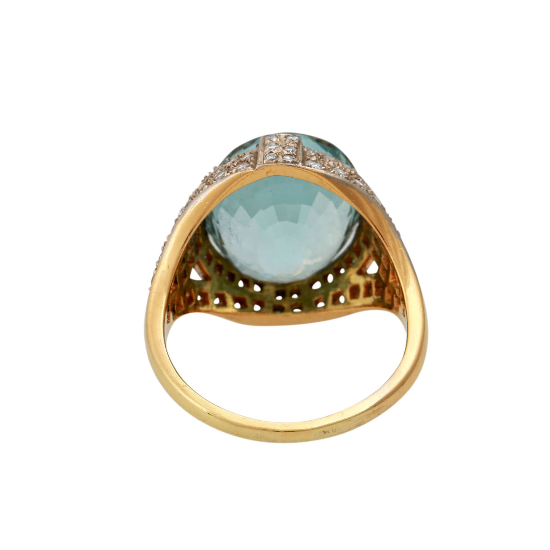 Ring mit Aquamarin von ca. 7 ct - Bild 4 aus 4