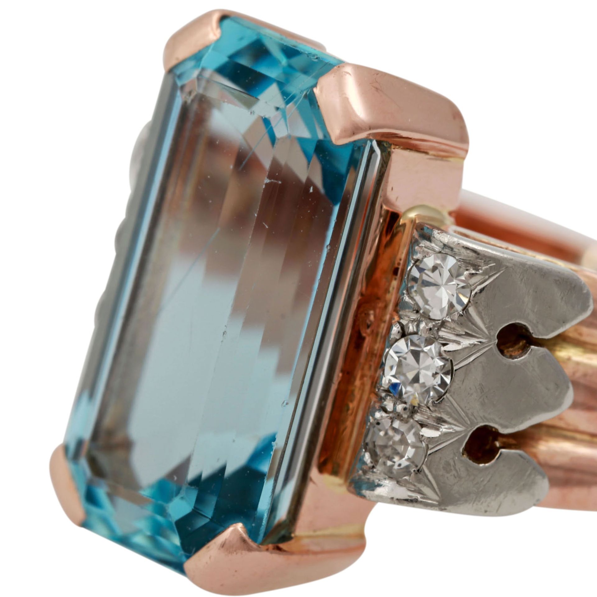 Ring mit Aquamarin ca. 6,5 ct - Bild 5 aus 5