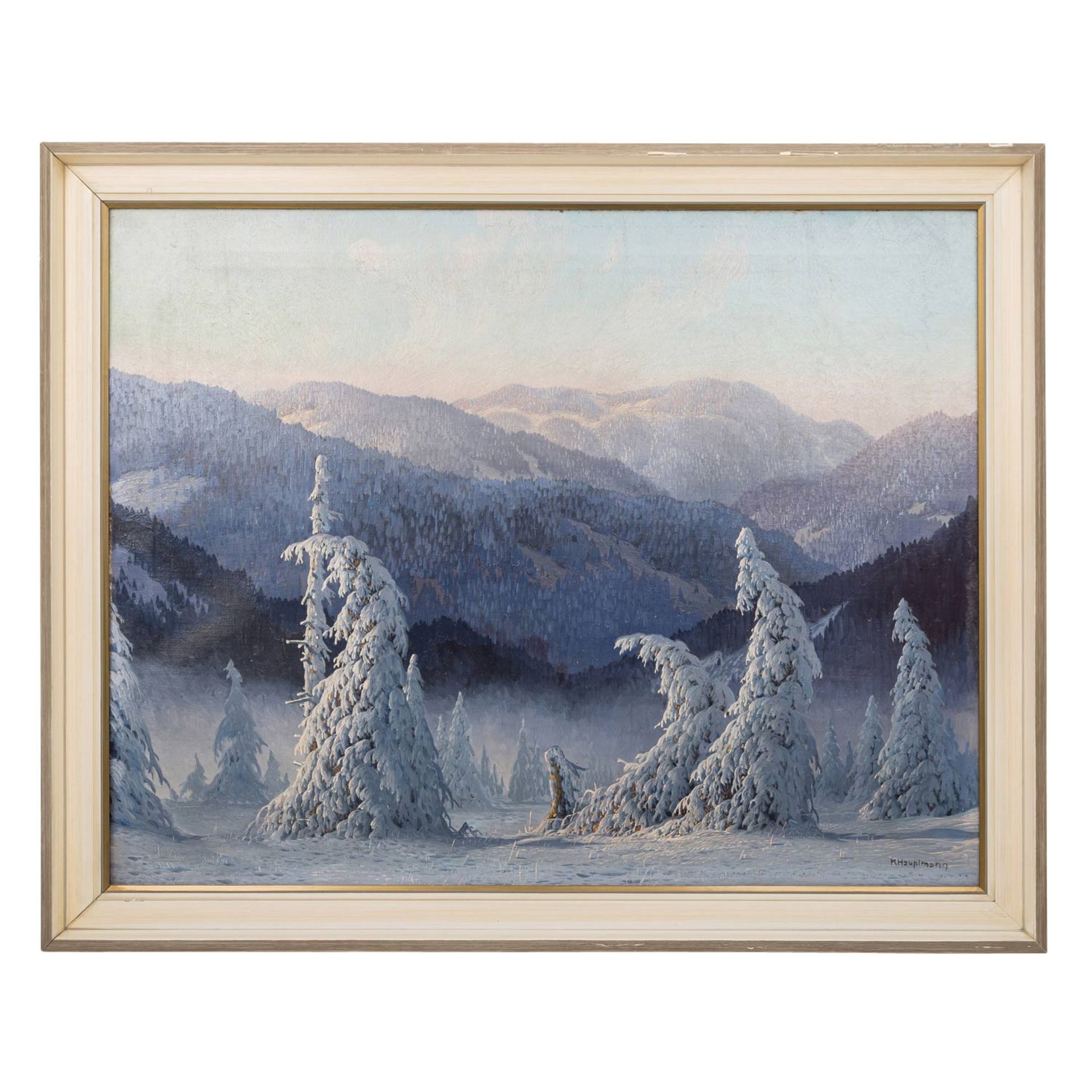 HAUPTMANN, KARL (1880-1947), "Verschneite Tannen im Schwarzwald", - Bild 2 aus 4