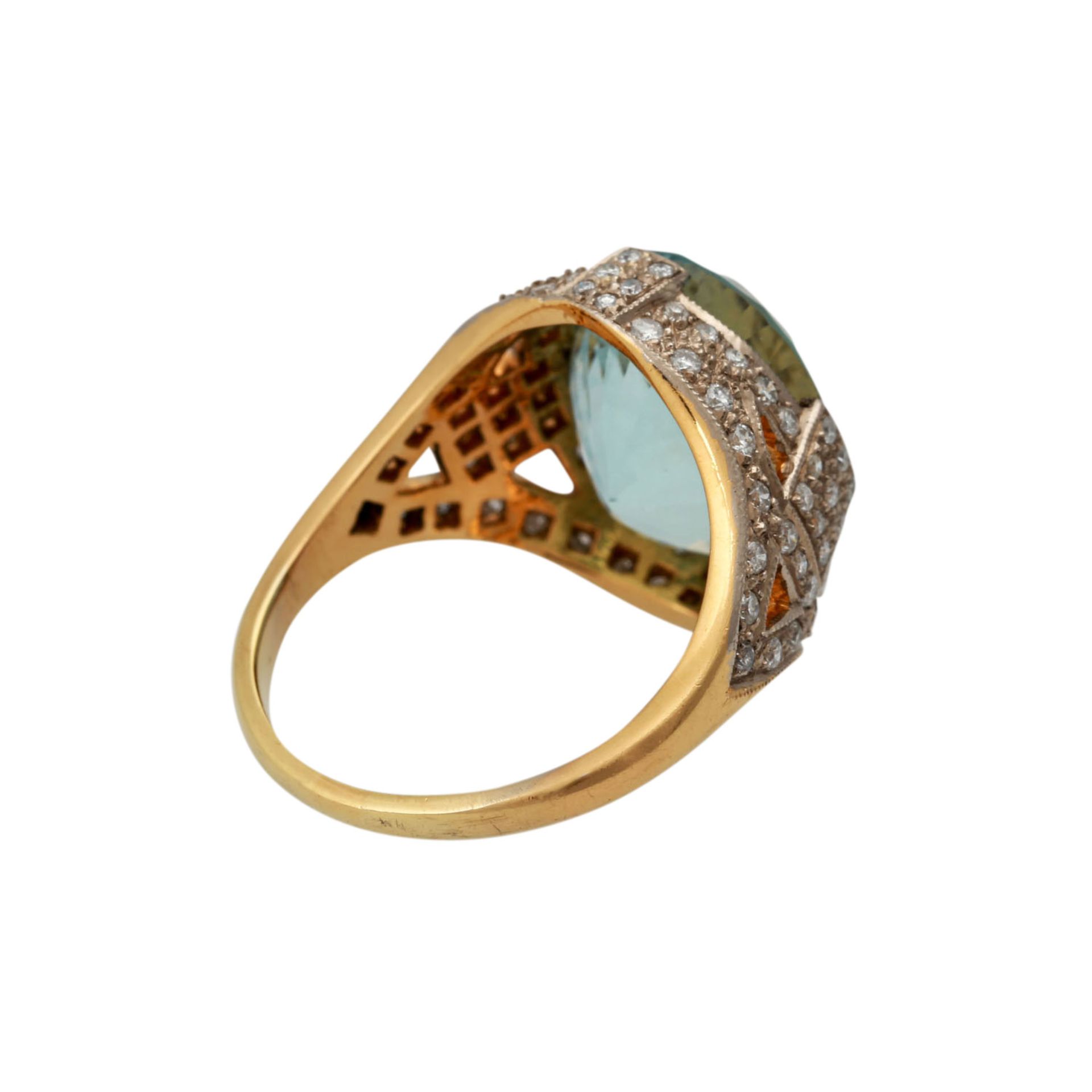 Ring mit Aquamarin von ca. 7 ct - Bild 3 aus 4