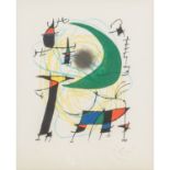 MIRÓ, Joan, ATTRIBUIERT (1893-1983), "Abstrakte Komposition", Farblithographie/Papier, u.re. mit