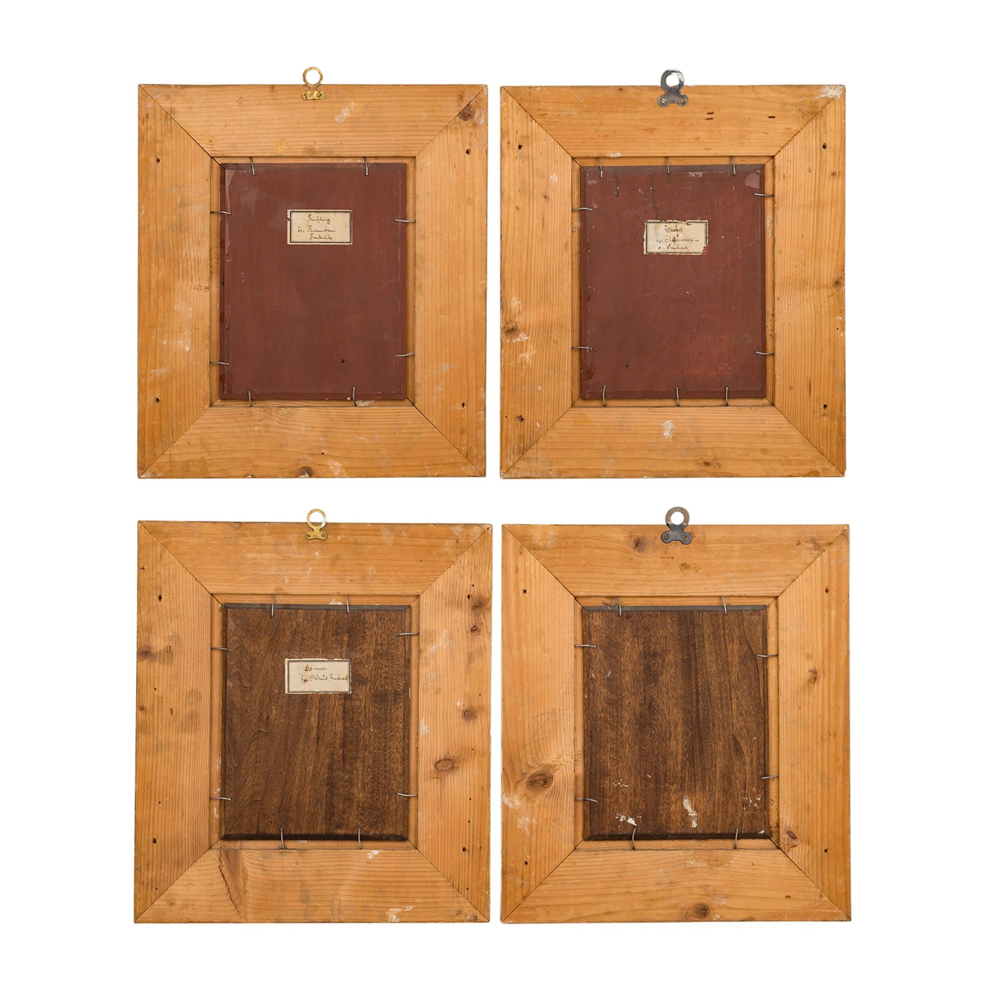 MALER DES 20. JH. Serie der "Vier Jahreszeiten" Öl auf Holz, sig. "R. Walton", HxB: 27/21 cm. - Bild 2 aus 4