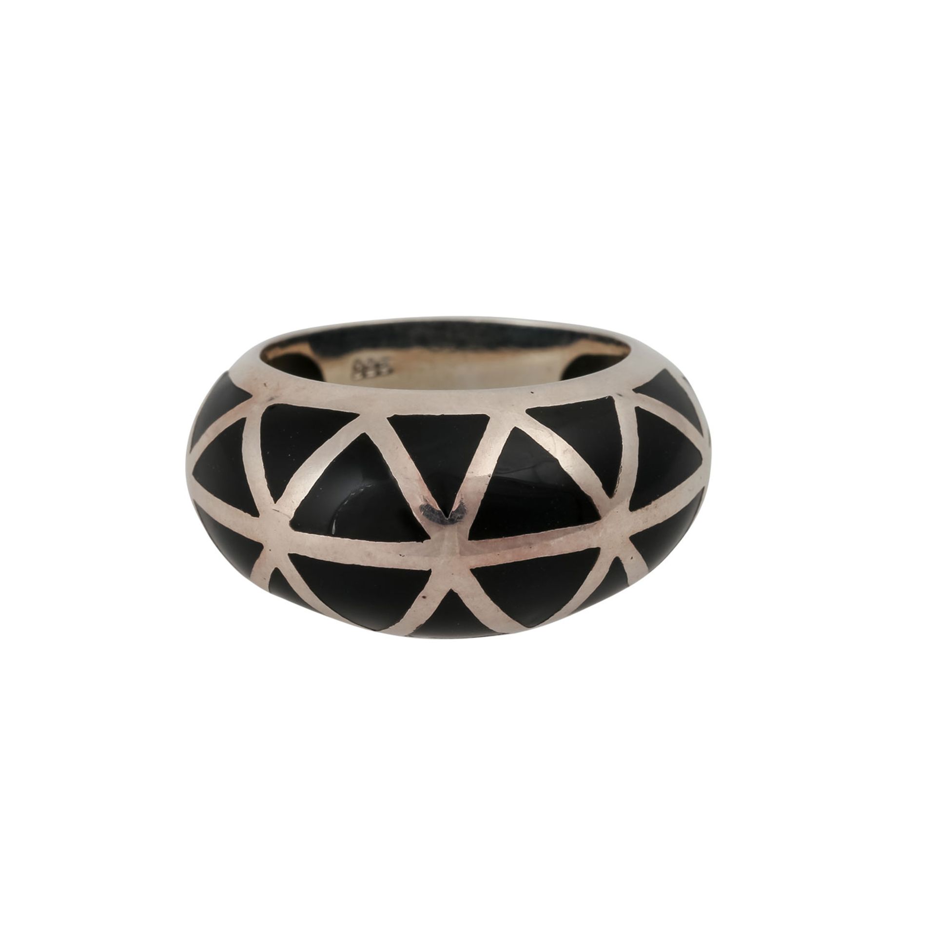 Konvolut aus Kette und Ring, Silber, Kette mit Onyx und Aventurinquarz, Ring mit schwarzer Einlage, - Image 4 of 6