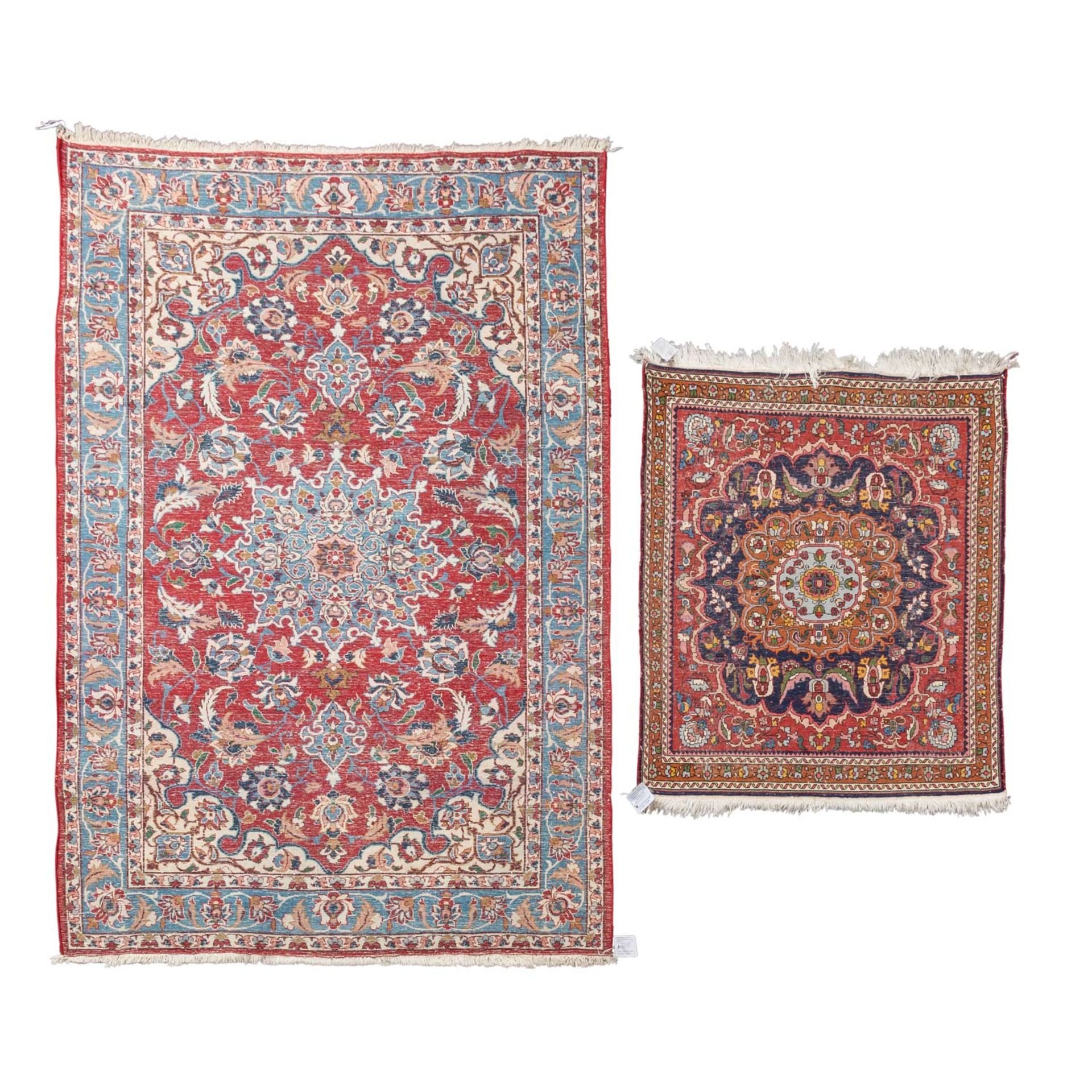 3 Orientteppiche, 20. Jh., klassisch gemustert mit Floralem und Zentralmedaillon: 1 MUD, 366x265 - Bild 5 aus 5