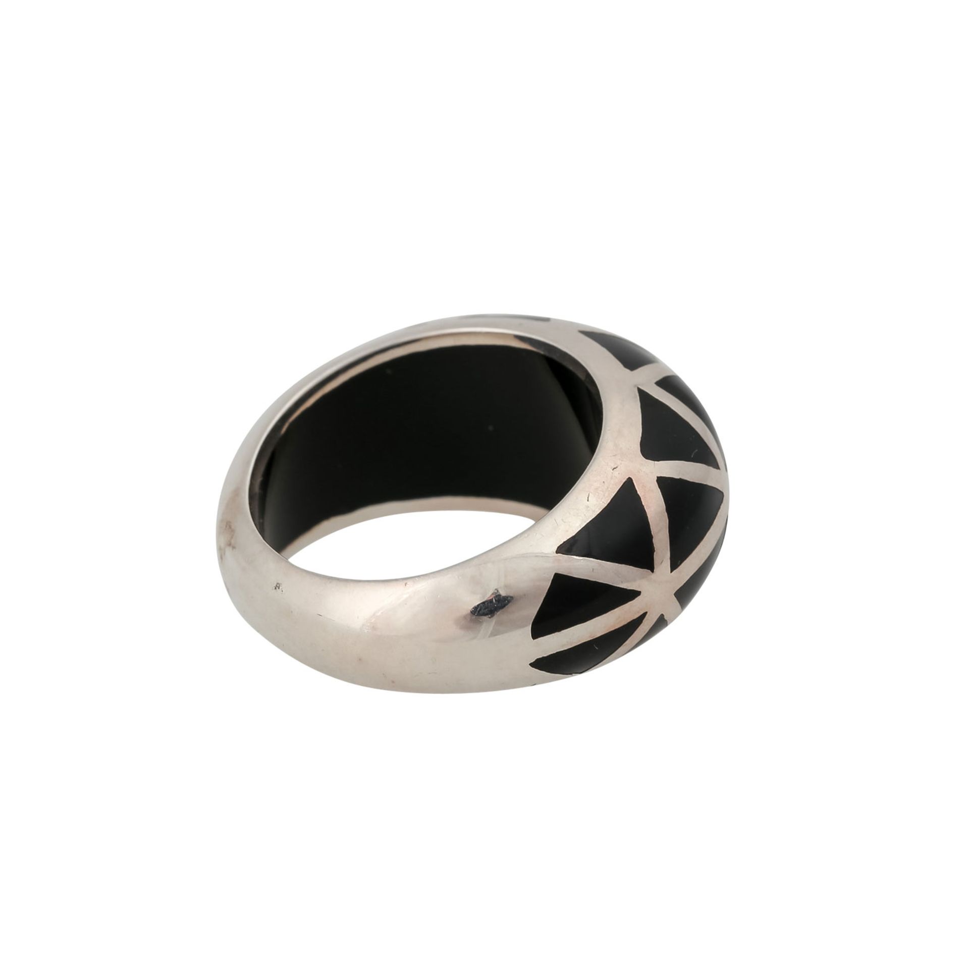 Konvolut aus Kette und Ring, Silber, Kette mit Onyx und Aventurinquarz, Ring mit schwarzer Einlage, - Bild 5 aus 6