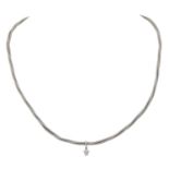 WELLENDORFF Collier "Zarte Silky" mit Brillant, 0,017 ct FW (F-G)/VVS im Logo-W, KP (2017): 6.