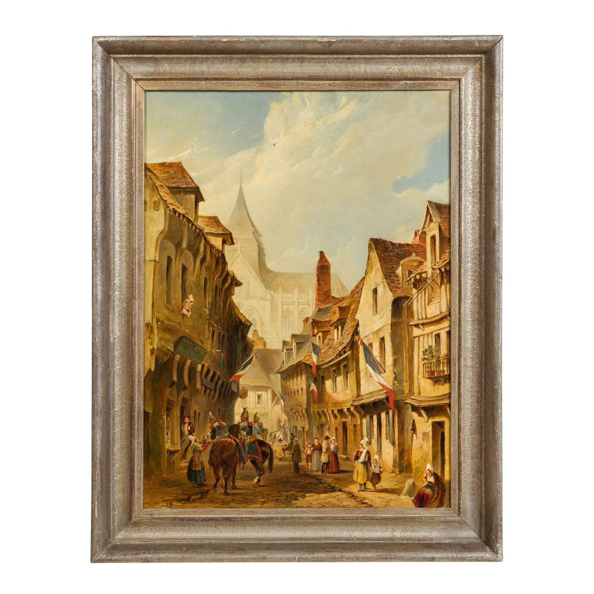 BROWNE, GEORGE H. (engl. Maler, tät. 1836-1885), "Französische Soldaten in der Stadt", 1849, wohl - Bild 2 aus 5
