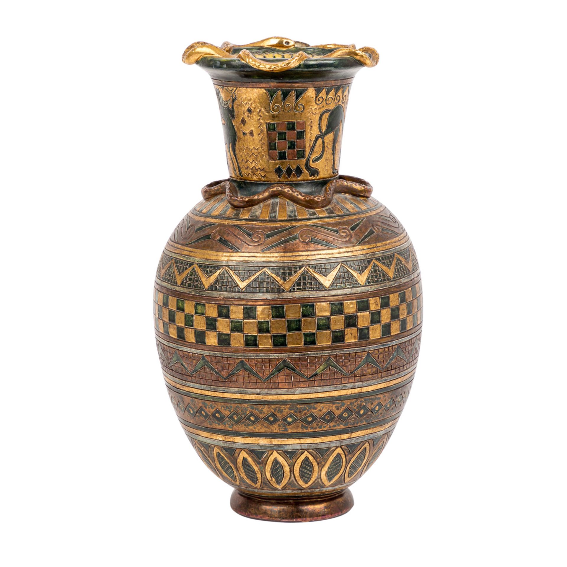 BEDÖ, IMRE (1901 Pecs, Ungarn-1980 Deggendorf) große Vase. Vase mit verschiedenen umlaufenden, - Image 4 of 7