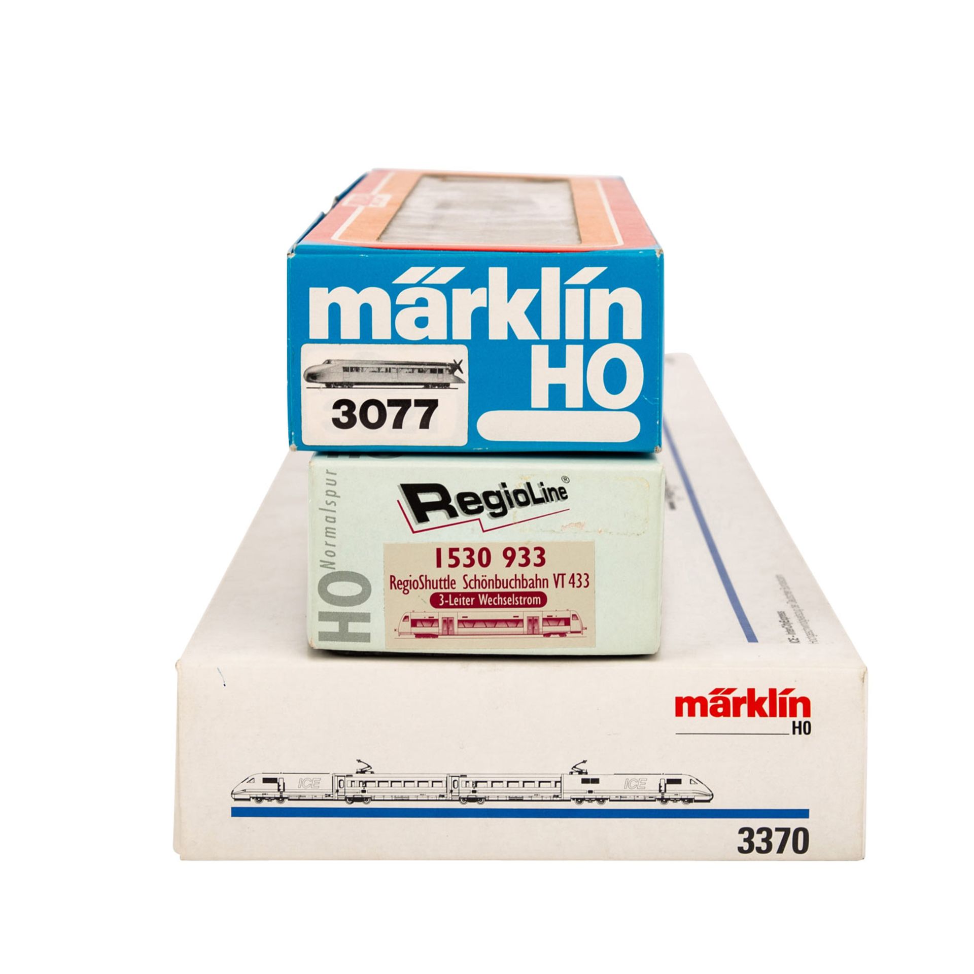 MÄRKLIN u.a. Konvolut Triebzüge, Spur H0, bestehend aus E-Triebzug der DB "ICE 3370", Zugpackung - Bild 2 aus 2