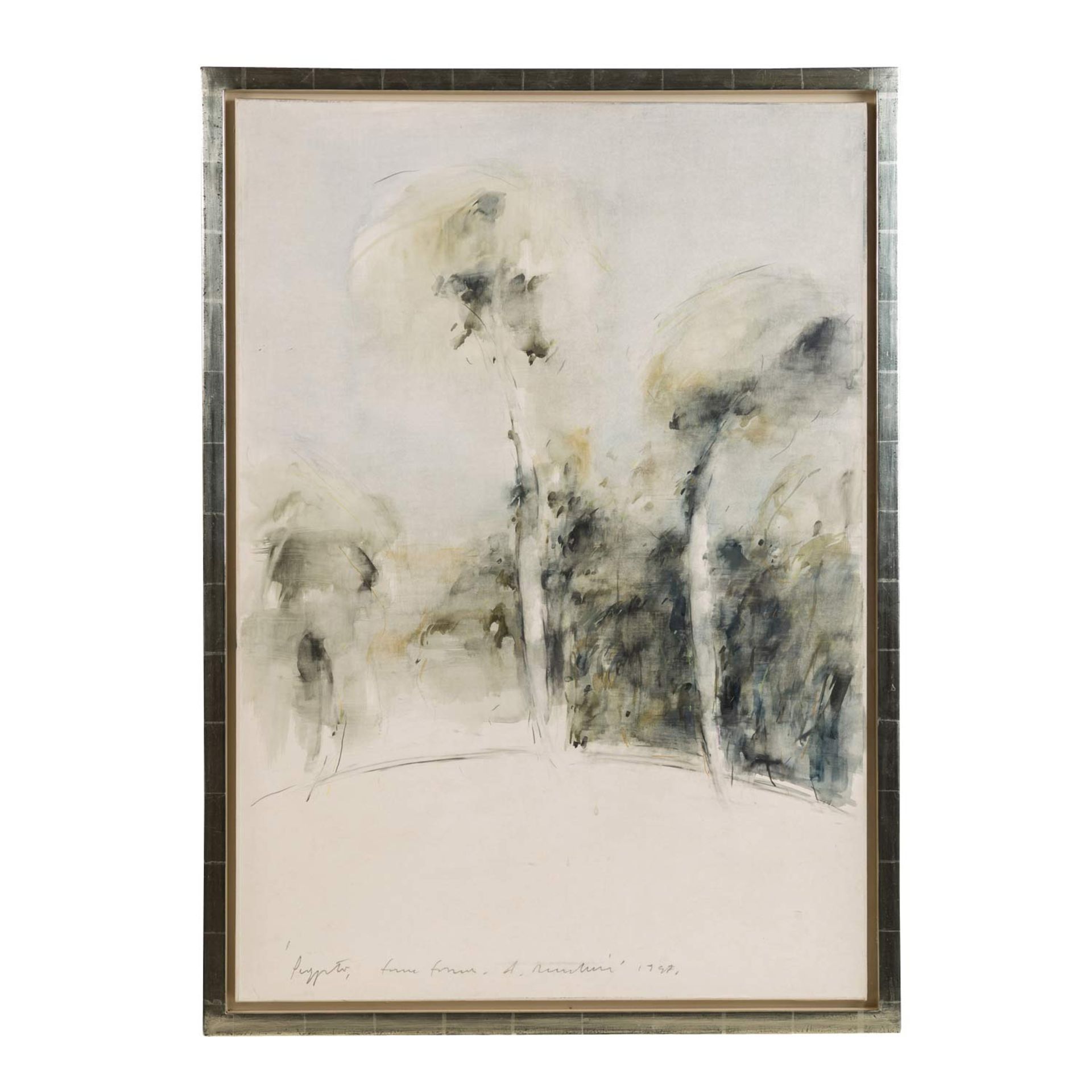 NOCENTINI, ALESSANDRO (geb. 1949), "Landschaft mit vereinzelten Bäumen", abstrahierte Darstellung, - Bild 2 aus 4