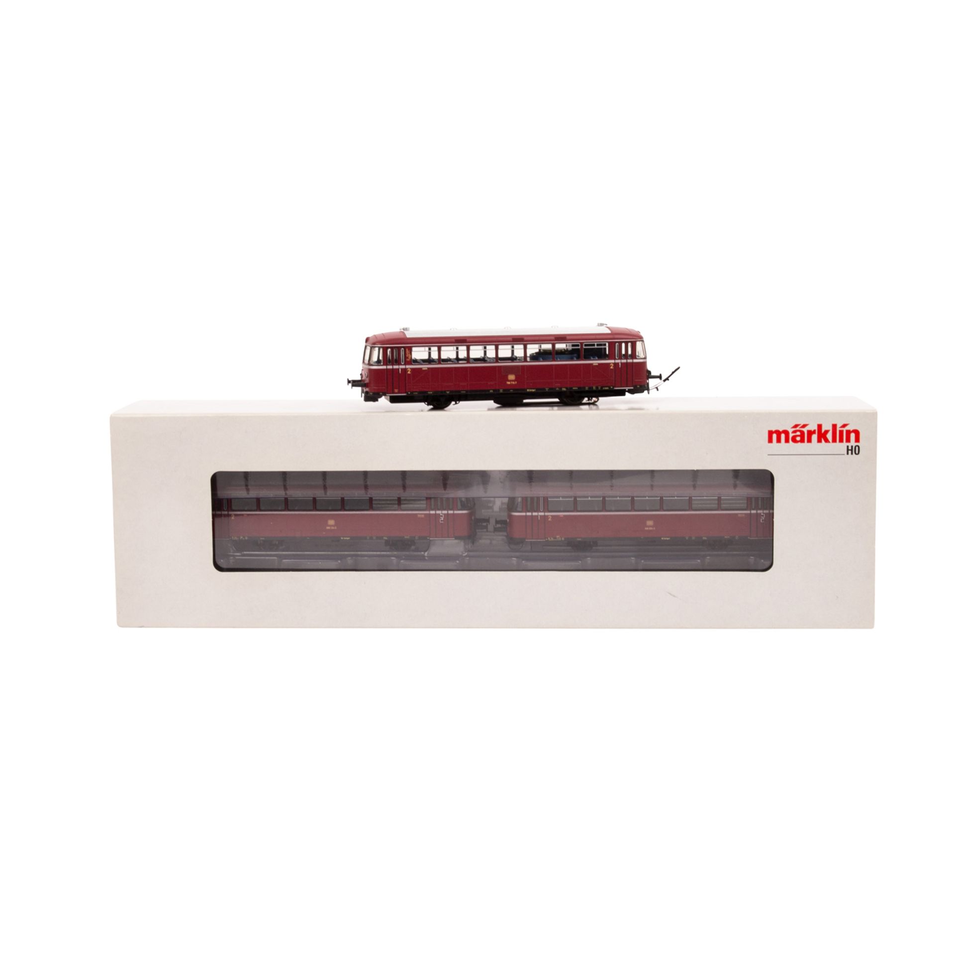 MÄRKLIN zwei Schienenbusse mit Beiwagen, Spur H0,