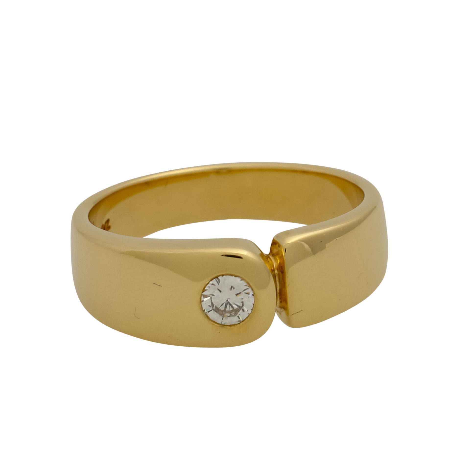 Ring mit Brillant von 0,16 ct (punziert) - Bild 2 aus 4