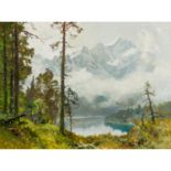 COMPTON, EDWARD HARRISON (1881-1960) "Morgenstimmung am Eibsee mit Zugspitze"