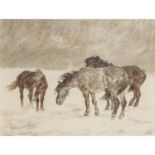 ROLOFF, ALFRED (1879-1951) "Pferde im Sturm"