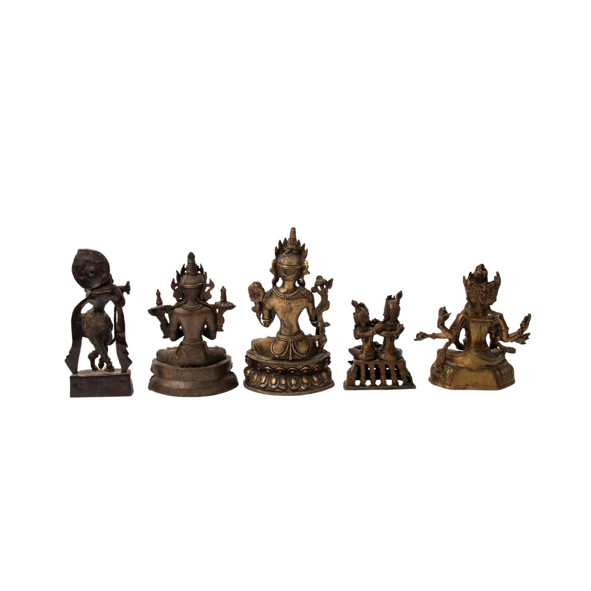 Sammlung von 5 Figuren. TIBET und INDIEN. - Image 3 of 5