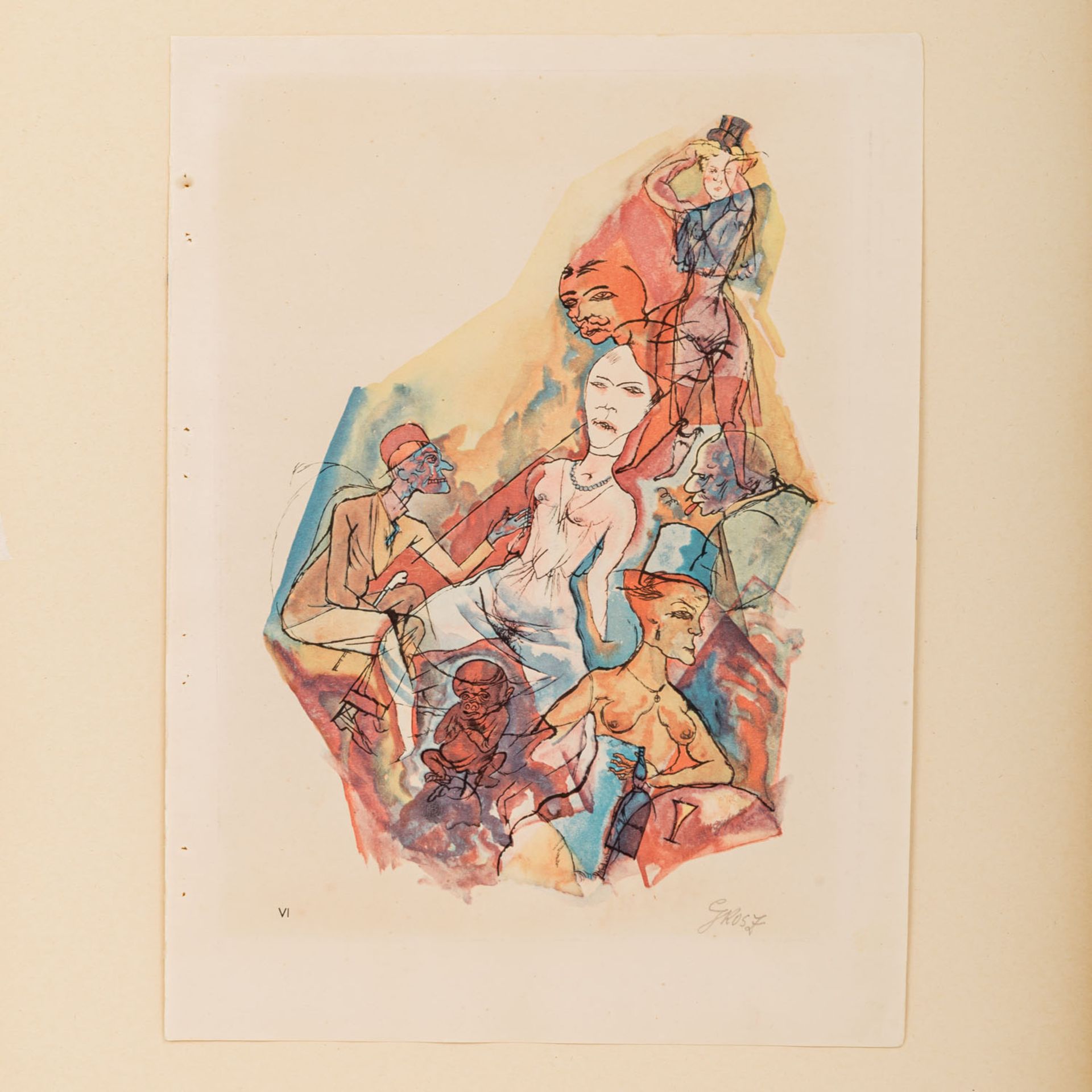 GROSZ, GEORGE (1893-1959), "Niederkunft" aus "Ecce Homo", - Image 3 of 6