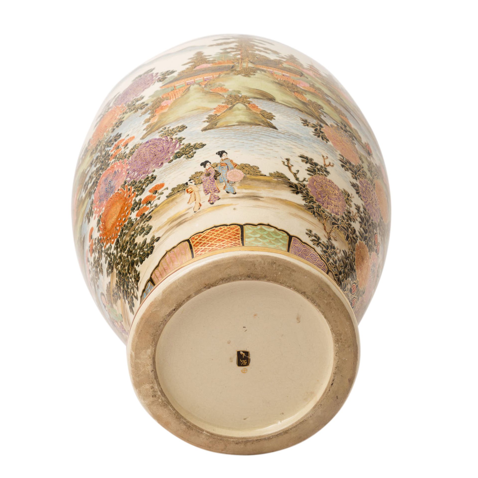Prächtige Satsuma-Vase. JAPAN, Meiji-Zeit (1868-1912). - Image 6 of 7